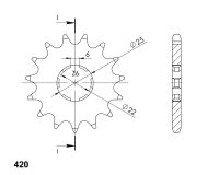 Supersprox Ritzel 420 - 14Z CST-251:14|grobverzahnt...