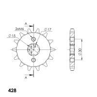 Supersprox Ritzel 428 - 14Z CST-274:14|grobverzahnt...