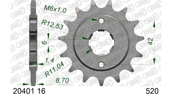 DC AFAM Ritzel 520 - 16Z 20401-16