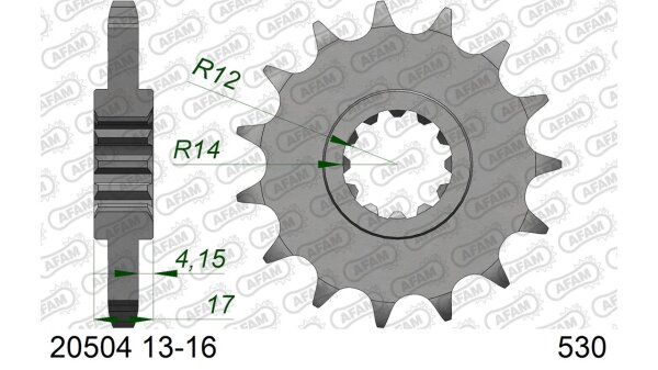 DC AFAM Ritzel 530 - 16Z 20504-16