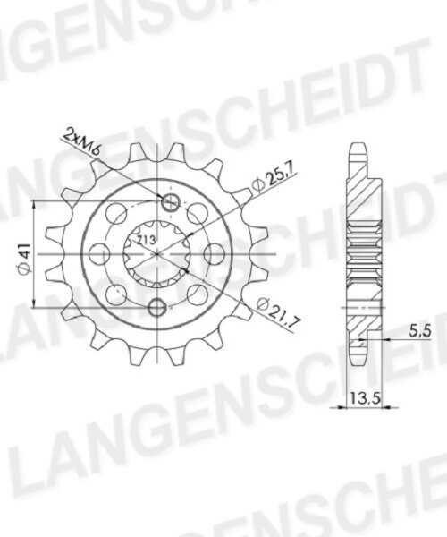 Supersprox Ritzel 525 - 16Z CST-296:16|feinverzahnt 21,4/25,0