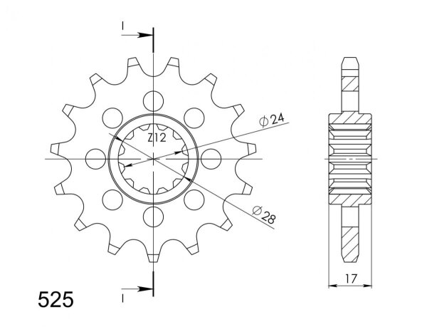 Supersprox Ritzel 525 - 16Z CST-1371:16