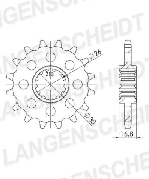 Supersprox Ritzel 525 - 15Z CST-1370:15|feinverzahnt 26,0/30,0