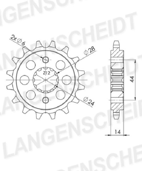 Supersprox Ritzel 525 - 17Z CST-1372:17|feinverzahnt 24,0/28,0