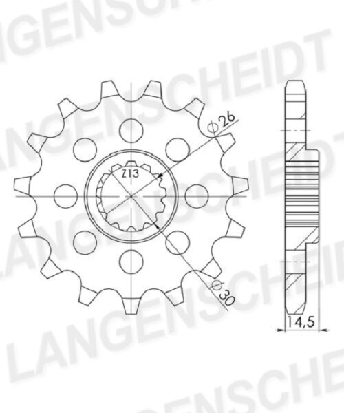 Supersprox Ritzel 630 - 15Z CST-335:15|feinverzahnt 26,0/30,0