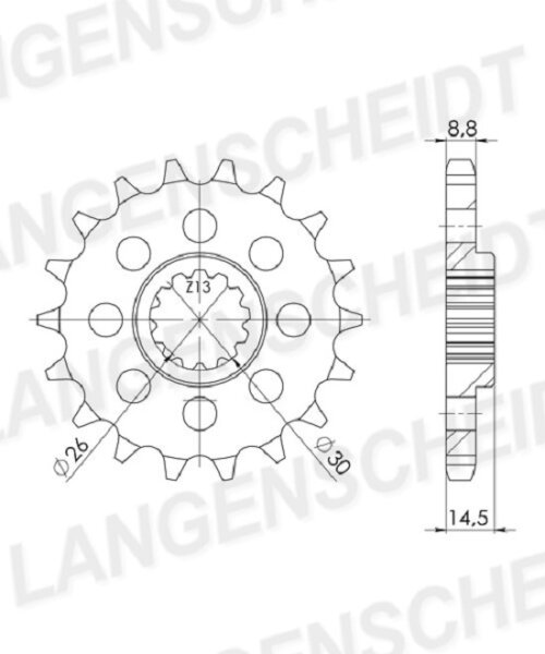 Supersprox Ritzel 530 - 18Z CST-340:18|feinverzahnt 26,0/30,0