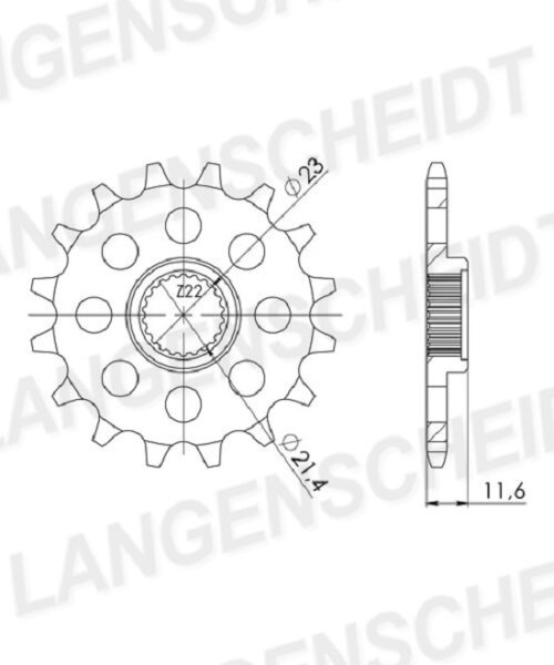 Supersprox Ritzel 520 - 14Z CST-583:14|feinverzahnt 21,0/23,0