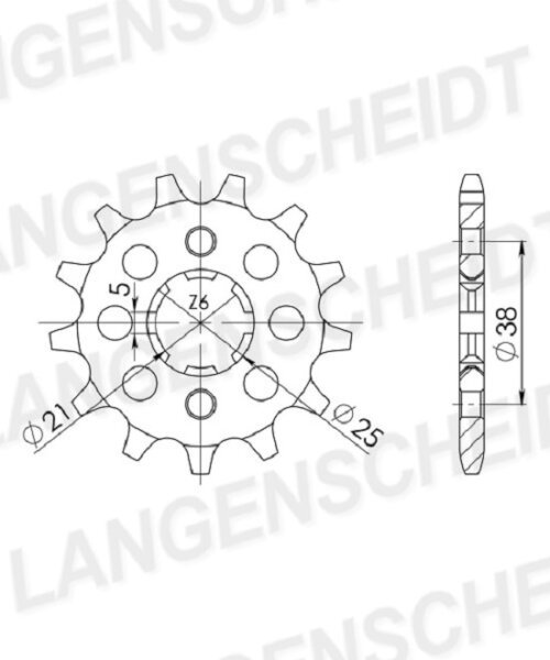 Supersprox Ritzel 520 - 12Z CST-1573:12|grobverzahnt 21,4/25,0