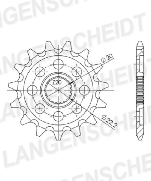 Supersprox Ritzel 520 - 12Z CST-1590:12|feinverzahnt 20,0/22,0