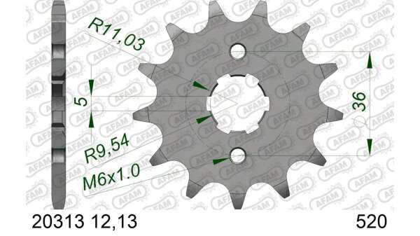 DC AFAM Ritzel 520 - 13Z 20313-13