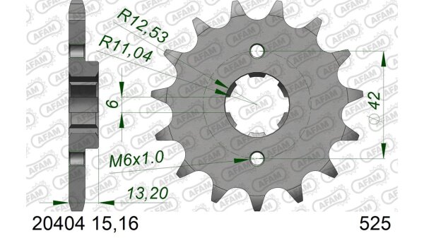 DC AFAM Ritzel 525 - 16Z 20404-16