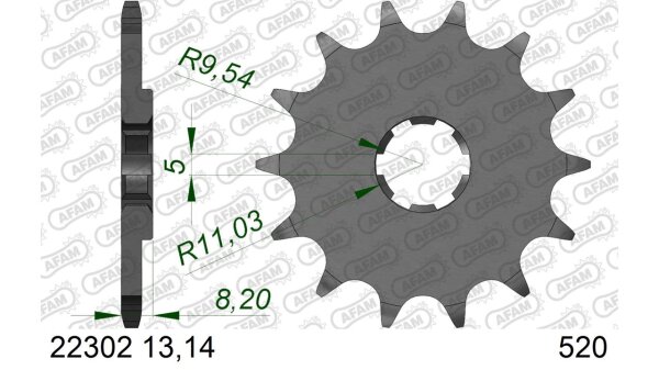 DC AFAM Ritzel 520 - 14Z 22302-14