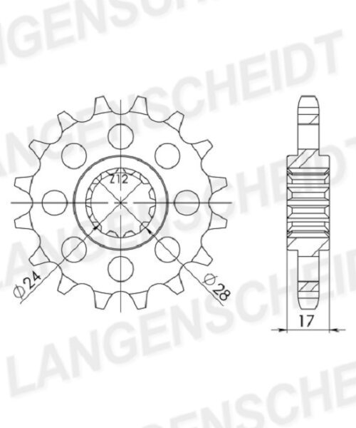 Supersprox Ritzel 530 - 14Z CST-295:14|feinverzahnt 24,0/28,0