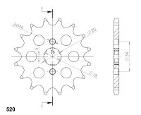 Supersprox Ritzel 520 - 15Z CST-275:15|grobverzahnt...