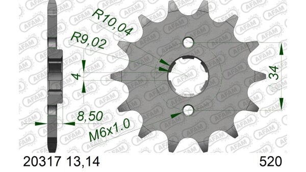 DC AFAM Ritzel 520 - 14Z 20317-14