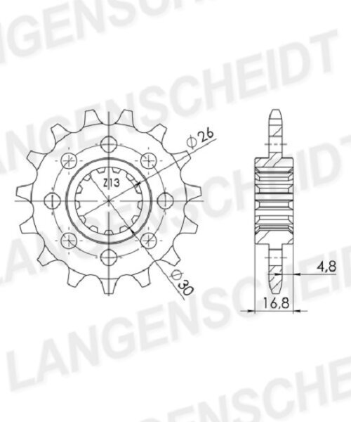 Supersprox Ritzel 520 - 14Z CST-1269:14|feinverzahnt 26,0/30,0