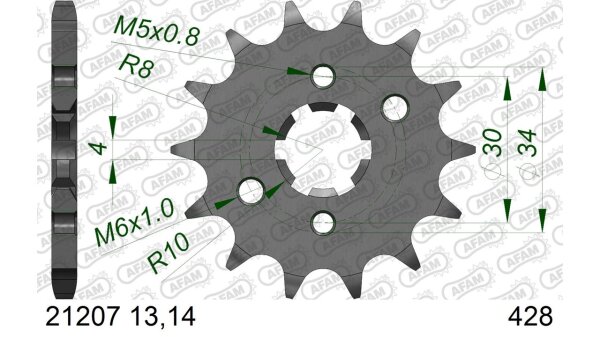 DC AFAM Ritzel 428 - 14Z 21207-14