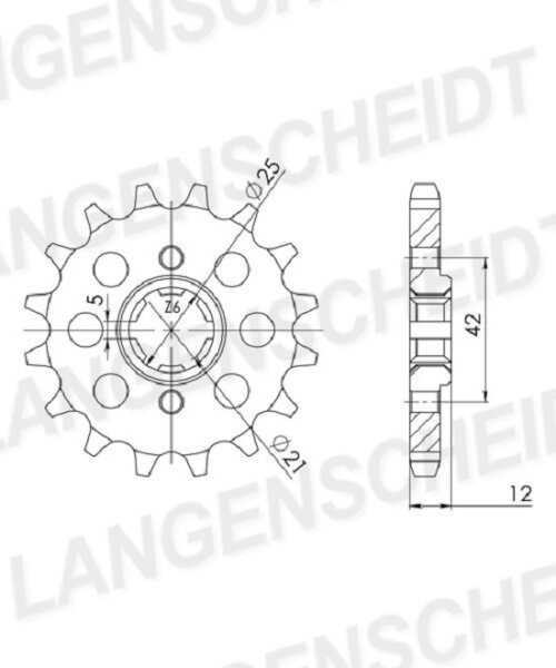 Supersprox Ritzel 530 - 15Z CST-571:15|grobverzahnt 21,4/25,0