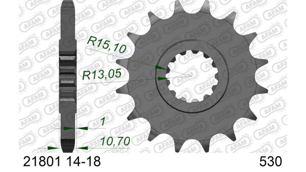 DC AFAM Ritzel 530 - 15Z 21801-15