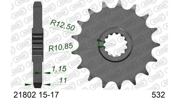 DC AFAM Ritzel 532 - 16Z 21802-16