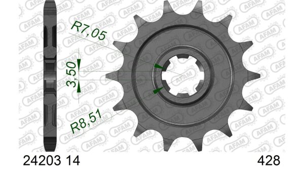 DC AFAM Ritzel 428 - 14Z 24203-14