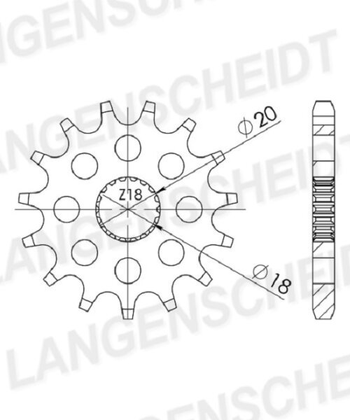 Supersprox Ritzel 428 - 12Z CST-426:12|feinverzahnt 18,0/20,0