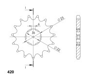 Supersprox Ritzel 420 - 15Z CST-251:15|grobverzahnt...