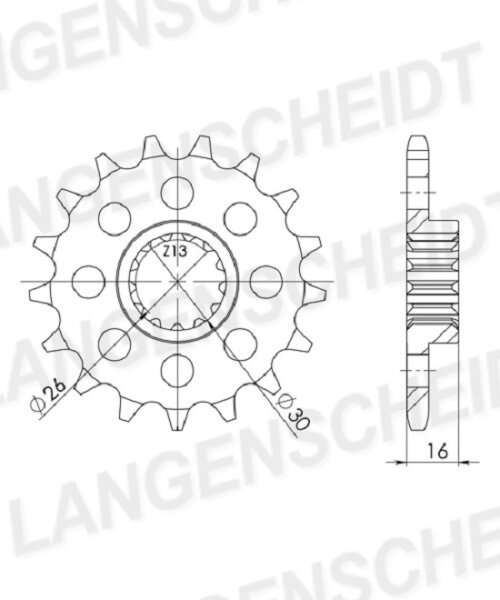 Supersprox Ritzel 525 - 14Z CST-313:14|feinverzahnt 26,0/30,0