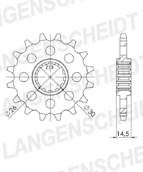 Supersprox Ritzel 525 - 16Z CST-1332:16|feinverzahnt 26,0/30,0