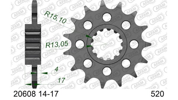 DC AFAM Ritzel 520 - 14Z 20608-14