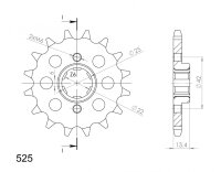 Supersprox Ritzel 525 - 15Z CST-291:15|grobverzahnt...