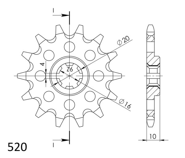 Supersprox Ritzel 520 - 14Z CST-411:14