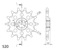 Supersprox Ritzel 520 - 14Z CST-411:14