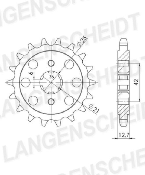 Supersprox Ritzel 530 - 18Z CST-288:18|grobverzahnt 21,0/25,0