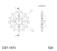 Supersprox Ritzel 520 - 13Z CST-1573:13|grobverzahnt...