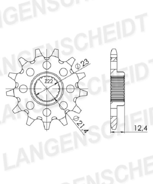 Supersprox Ritzel 520 - 14Z CST-1593:14|feinverzahnt 21,4/23,0