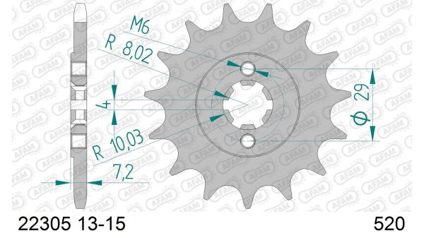 DC AFAM Ritzel 520 - 13Z 22305-13