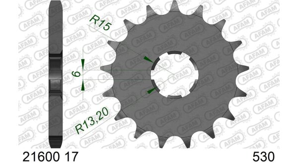 DC AFAM Ritzel 530 - 17Z 21600-17