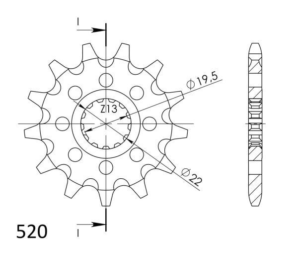 Supersprox Ritzel 520 - 13Z CST-1439:13