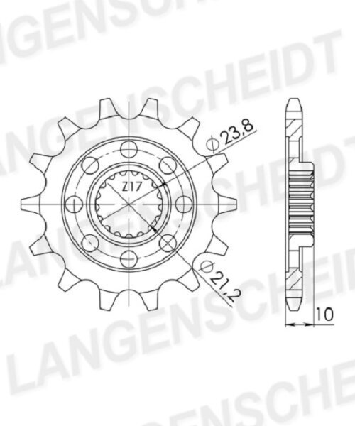 Supersprox Ritzel 520 - 14Z CST-1443:14|feinverzahnt 21,2/23,8