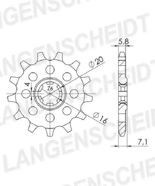 Supersprox Ritzel 530 - 15Z CST-420:15|grobverzahnt 18,0/22,0