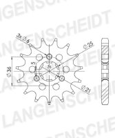 Supersprox Ritzel 530 - 14Z CST-424:14|grobverzahnt...