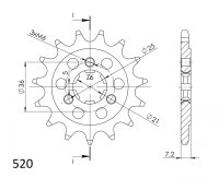 Supersprox Ritzel 520 - 16Z CST-437:16|grobverzahnt...