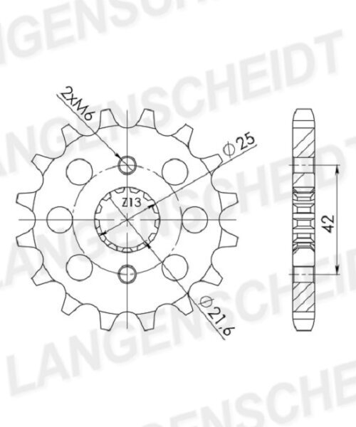 Supersprox Ritzel 532 - 16Z CST-440:16|feinverzahnt 21,6/25,0