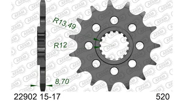 DC AFAM Ritzel 520 - 17Z 22902-17