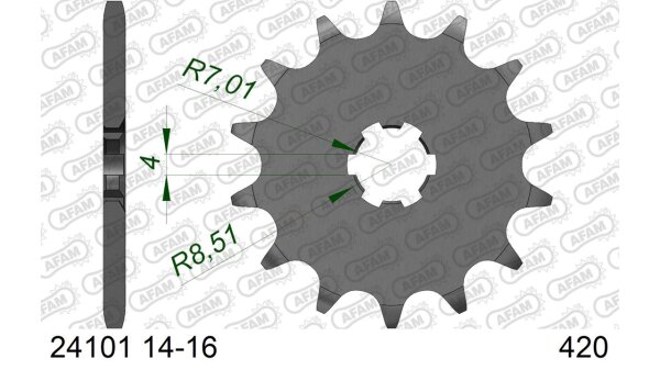 DC AFAM Ritzel 420 - 15Z 24101-15