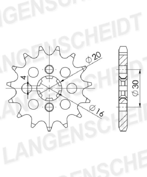 Supersprox Ritzel 428 - 13Z CST-417:13|grobverzahnt 16,0/20,0