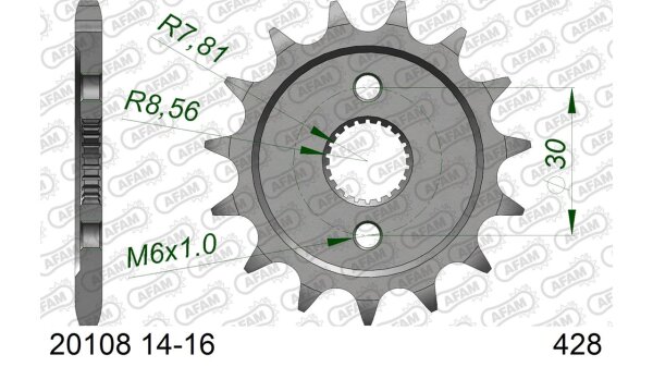 DC AFAM Ritzel 428 - 15Z 20108-15