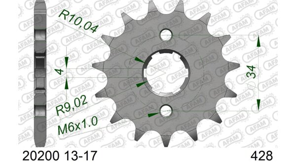 DC AFAM Ritzel 428 - 17Z 20200-17