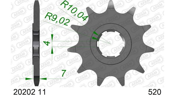 DC AFAM Ritzel 520 - 11Z 20202-11